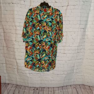 JUNCTION WEST Surf‎ & Sunshine Mens Summer Buttoned Short Sleeve Shirt XL